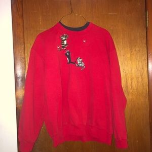 Thrifted Red Cat Crewneck